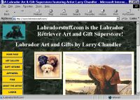 Home page of artist Larry Chandler's Labrador Retriever site