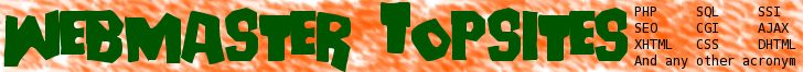 Webmaster Topsites - Top Webmaster Sites Voting List