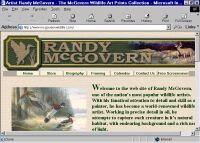 Home page of top national wildlife artist Randy McGovern