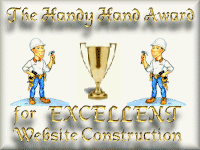 Handy Hand Award for Excellent Website Construction