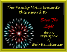 The Family Voice Explosion of Web Excellence Award
