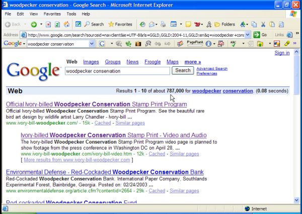 #1+2 rank on Woodpecker Conservation in Google!